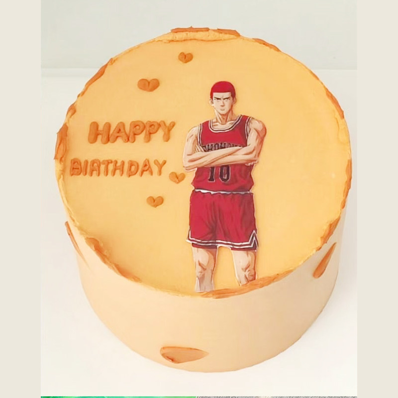 Q版卡通动漫灌篮高手糯米纸生日蛋糕装饰樱木花道烘焙用纸定制