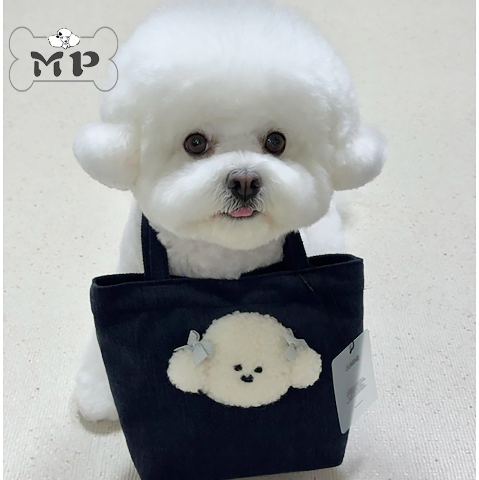 『Memory Pet』韩国代购宠物外出可爱立体比熊迷你手提托特妈咪包