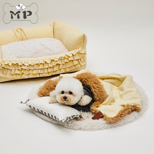 韩代宠物LD秋冬金黄色毯子沙发
