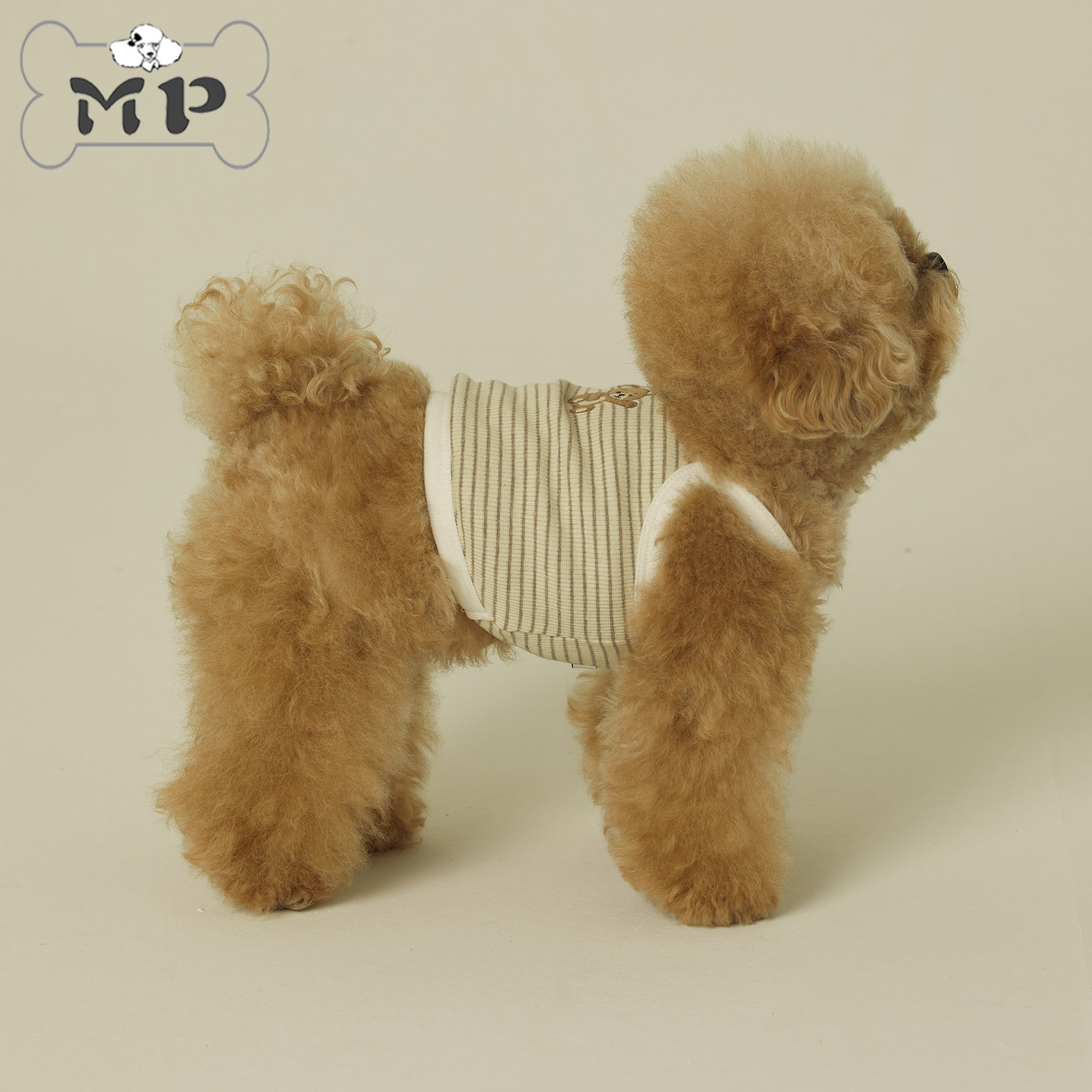 韩代宠物可爱小熊条纹内搭上衣