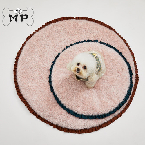 韩代LD环保皮毛木耳边圆形垫子