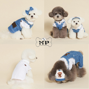 『Memory Pet』韩国meaningless宠物牛仔熊背带裤连衣裙衬衫帽子