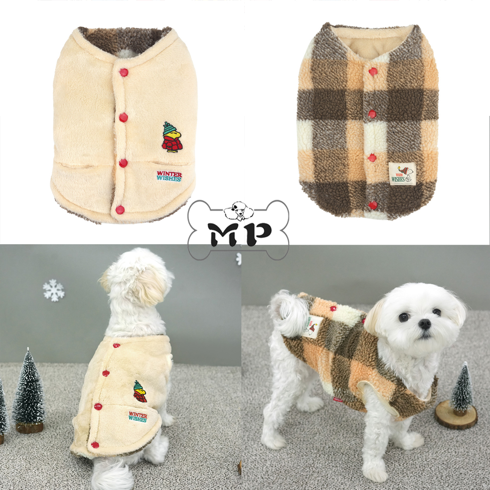 PD宠物冬季摇粒绒双面穿绒背心