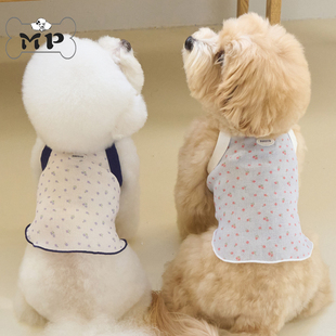 『Memory Pet』韩国代购bennys宠物春夏网眼轻薄透气花朵吊带背心