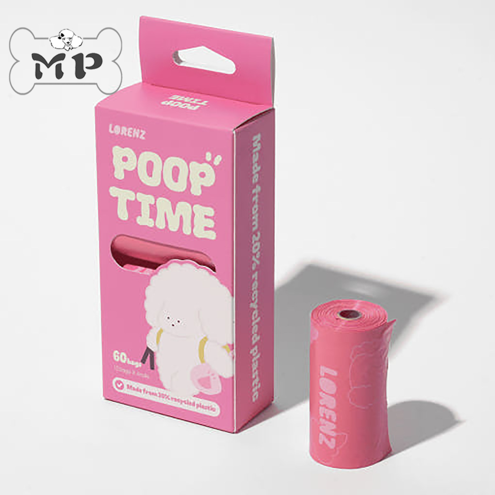 遛狗粉色可生物分解便便拾便袋