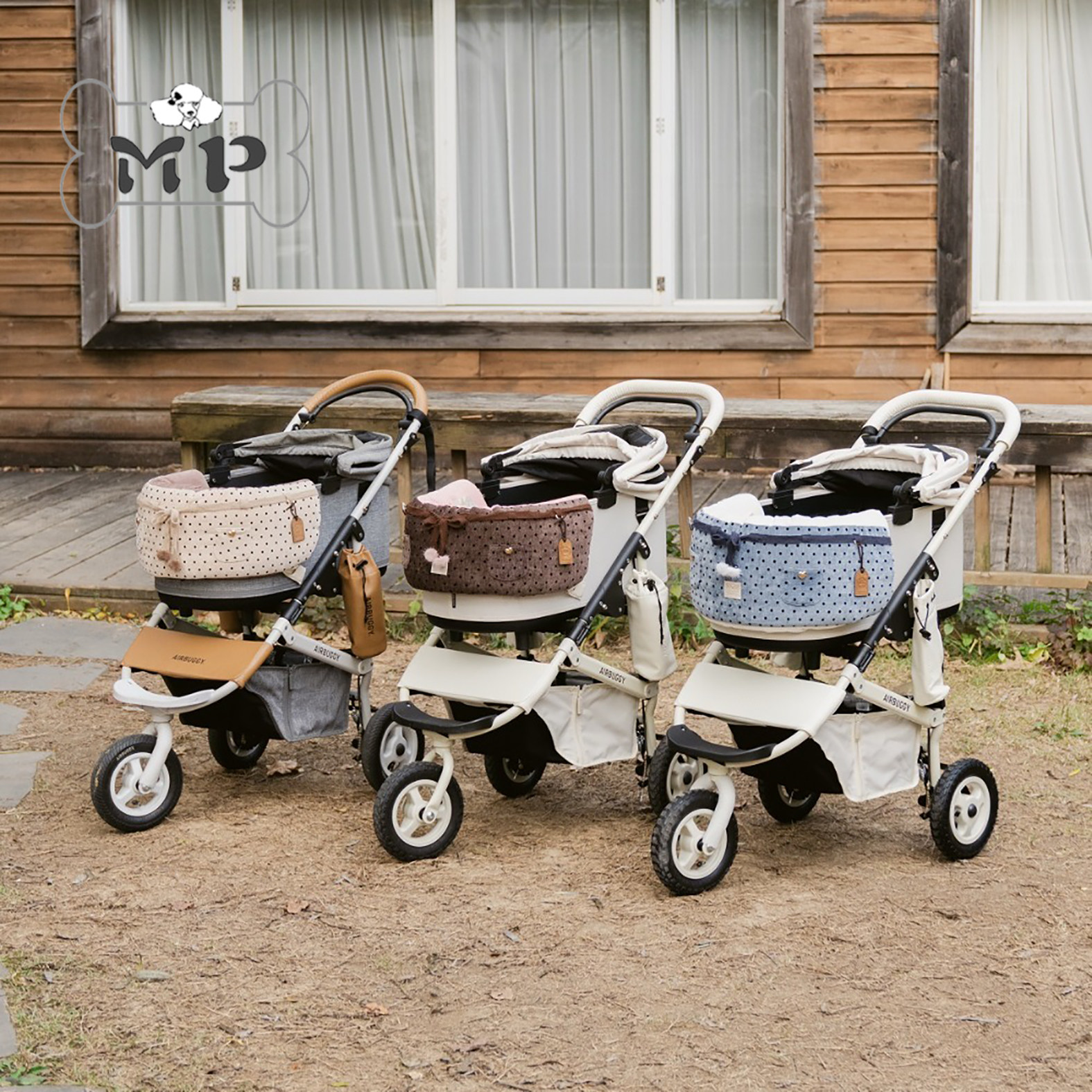 韩代宠物波点宠物推车边缘垫内垫