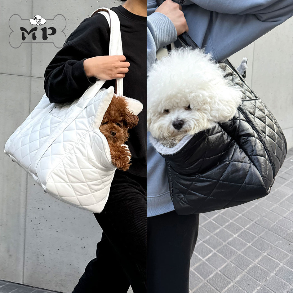 monchouchou人造毛皮手提单肩包