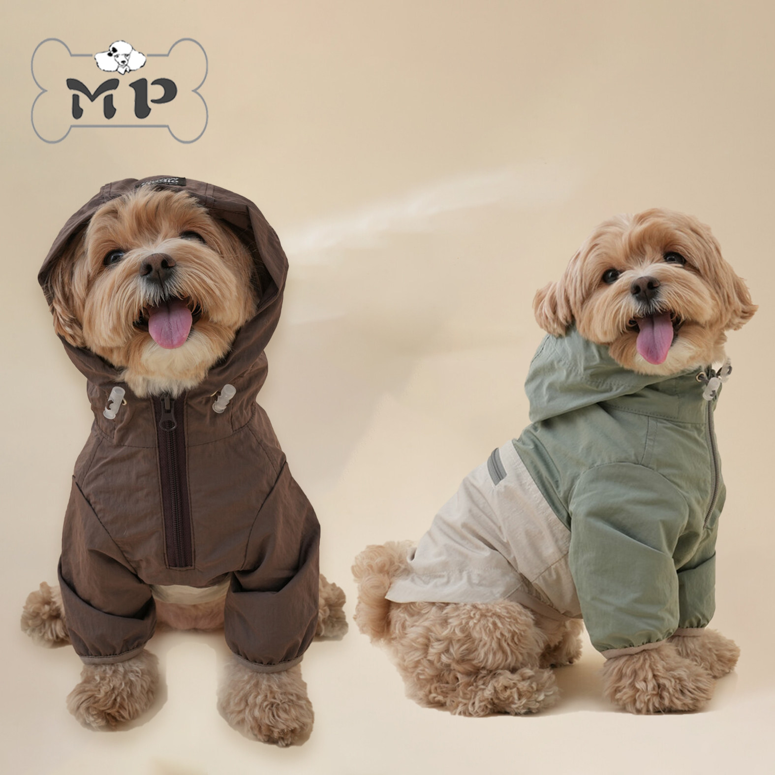 韩代宠物带口袋拉链连帽外套