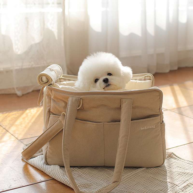 MEMORY PET KOREAN BA&TTANG PET OUT SOFT AND COMFORTABLE COTTON SHOULDER BAG