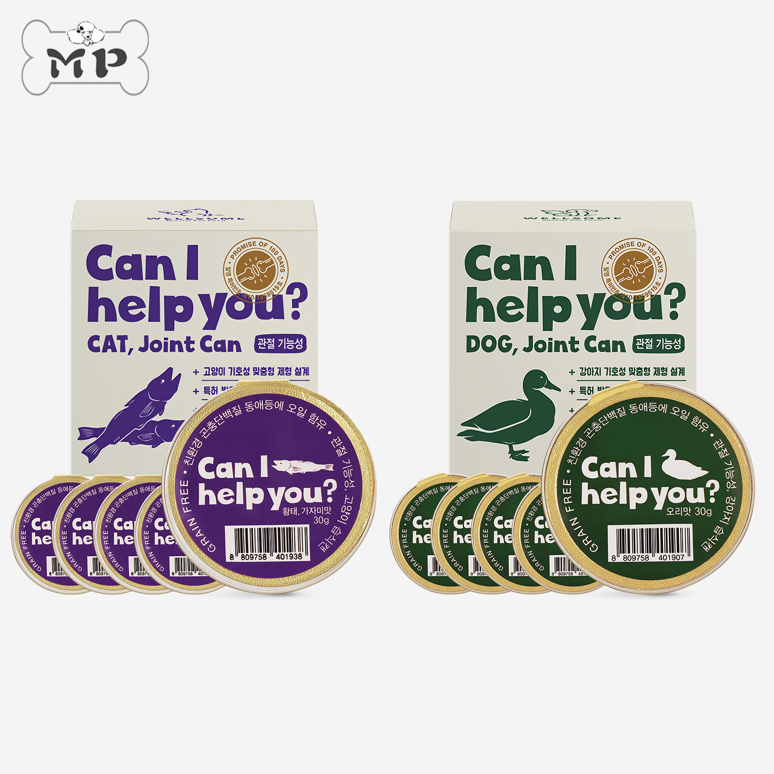 韩代宠物鲽鱼鸭肉护关节湿粮罐头