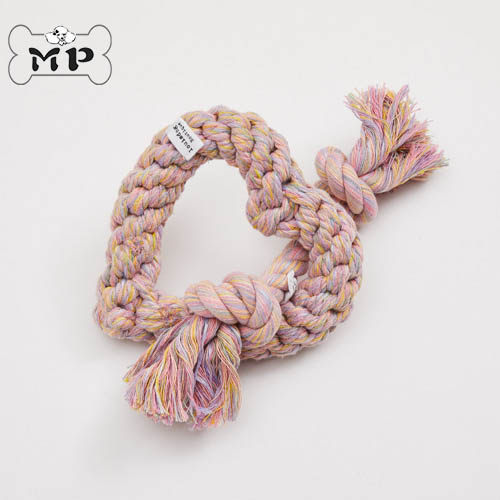 louisdog环保棉纱拉绳心形玩具