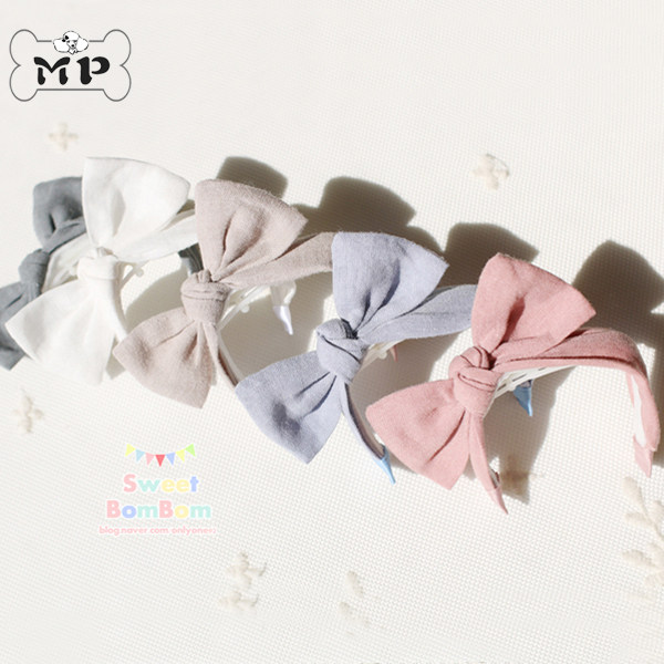 『Memory Pet』韩国代购sweetbombom宠物纯亚麻蝴蝶结发夹发箍,宠物/宠物食品及用品,发饰/头饰,淘宝优惠券,粉丝福利购,淘宝优惠卷