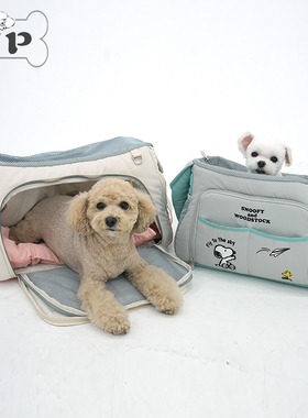 『Memory Pet』韩国parisdog宠物史努比网纱透气灰色单肩斜挎包