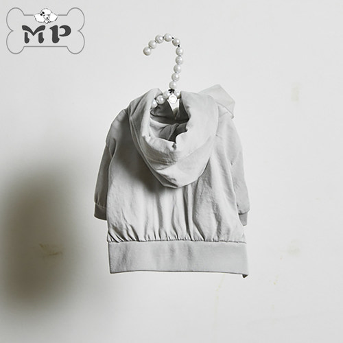 韩代宠物LD秋冬蝴蝶灰色连帽卫衣