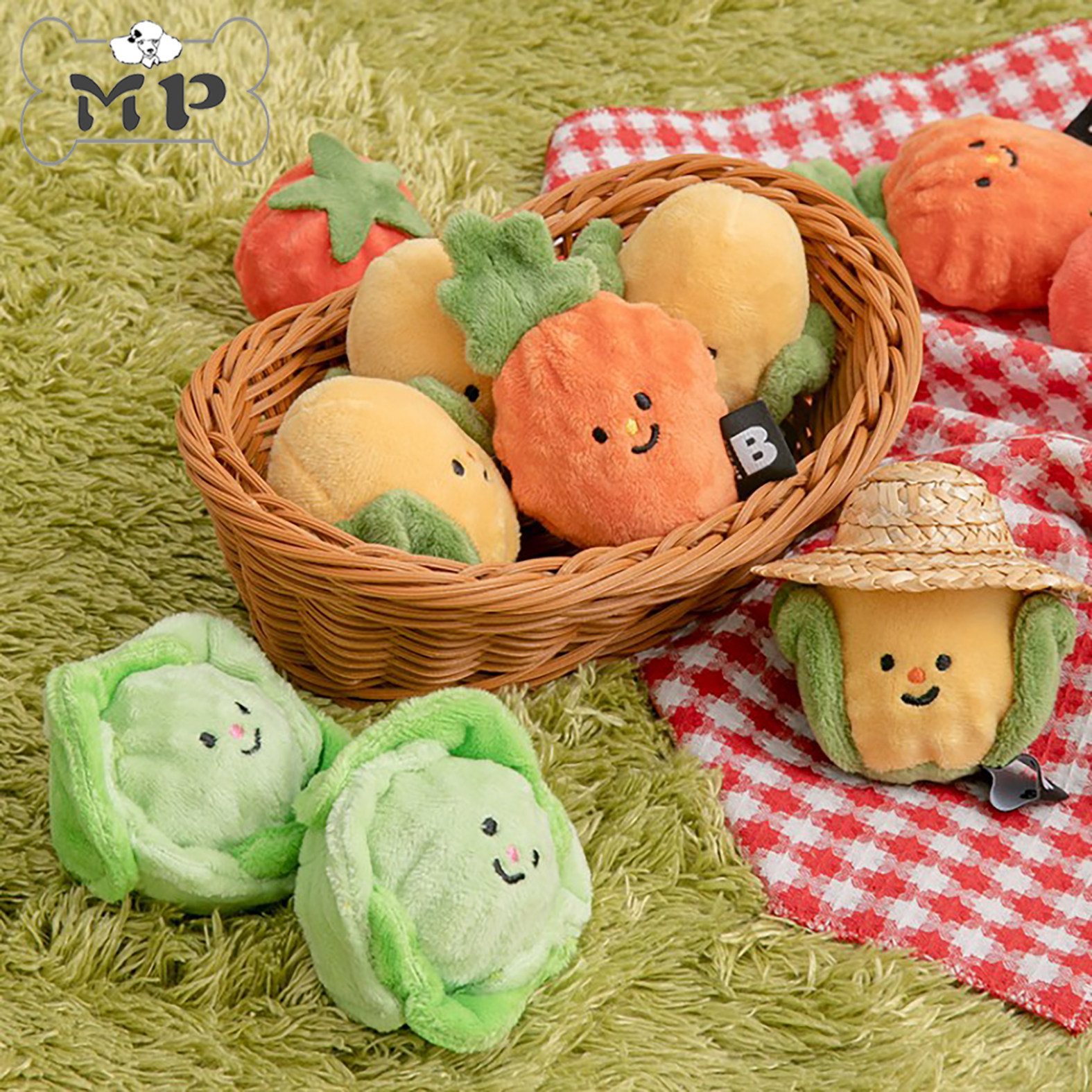 韩代BM狗狗番茄玉米包菜发声玩具