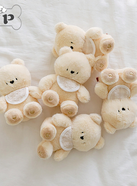 现货~韩国代购ssfw宠物狗狗可爱毛绒小熊陪伴发声玩具