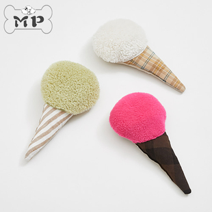 『Memory Pet』韩国代购louisdog宠物条纹格纹毛绒柔软冰淇淋枕头