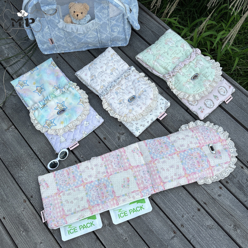 『Memory Pet』韩国babiana宠物蕾丝印花绗缝棉防水冰袋套包内垫