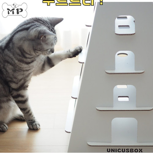 韩代宠物猫趣味益智瓦楞纸藏食树