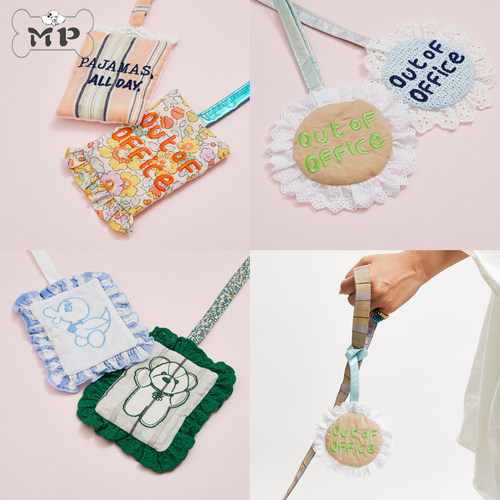 韩代宠物刺绣镂空荷叶边背包挂饰