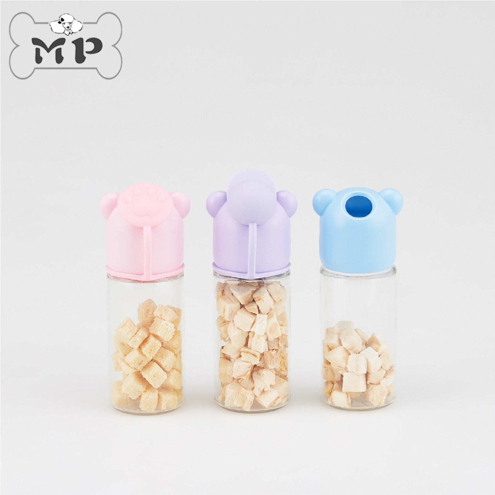 『Memory Pet』韩国AhAh宠物外出遛狗塞子便携一体零食杯3组套装