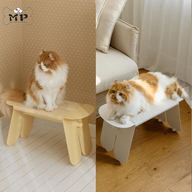 韩国猫咪钢制纸绳猫抓板小板凳