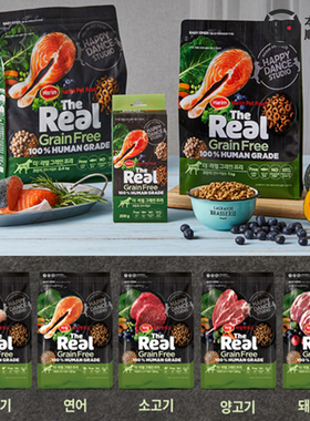 部分现货~韩国正品The Real宠物成幼犬高龄犬无谷物甜甜圈脆狗粮