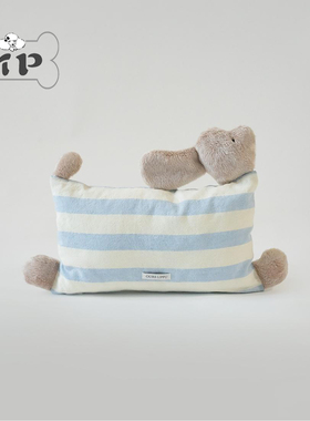 『Memory Pet』韩国ourslippu宠物可拆洗蓝色条纹兔子靠垫枕头