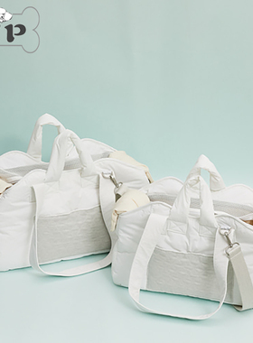 『Memory Pet』韩国代购louisdog宠物猫狗外出便携白色单肩斜挎包