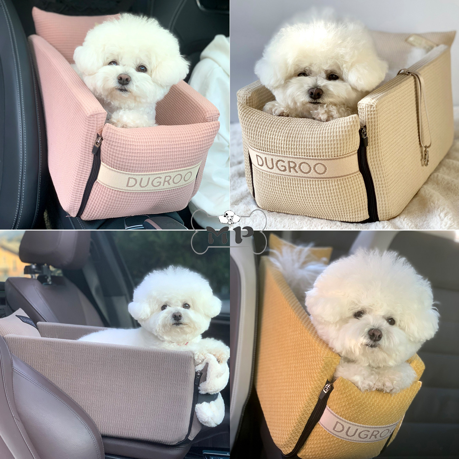 『Memory Pet』韩国DUGROO宠物外出防滑可拆洗扶手箱车载窝座椅