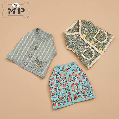 韩代宠物LD条纹橙子柠檬开衫外套