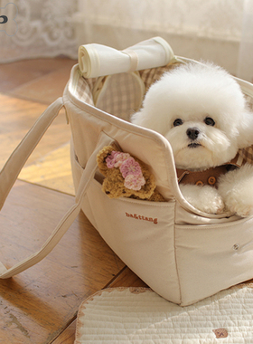 部分现货~韩国正品ba＆ttang宠物猫狗外出柔软舒适纯棉单肩手提包