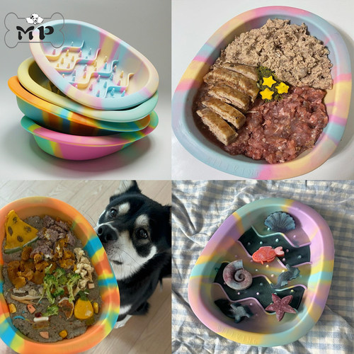 siliking宠物防噎硅胶大号慢食碗