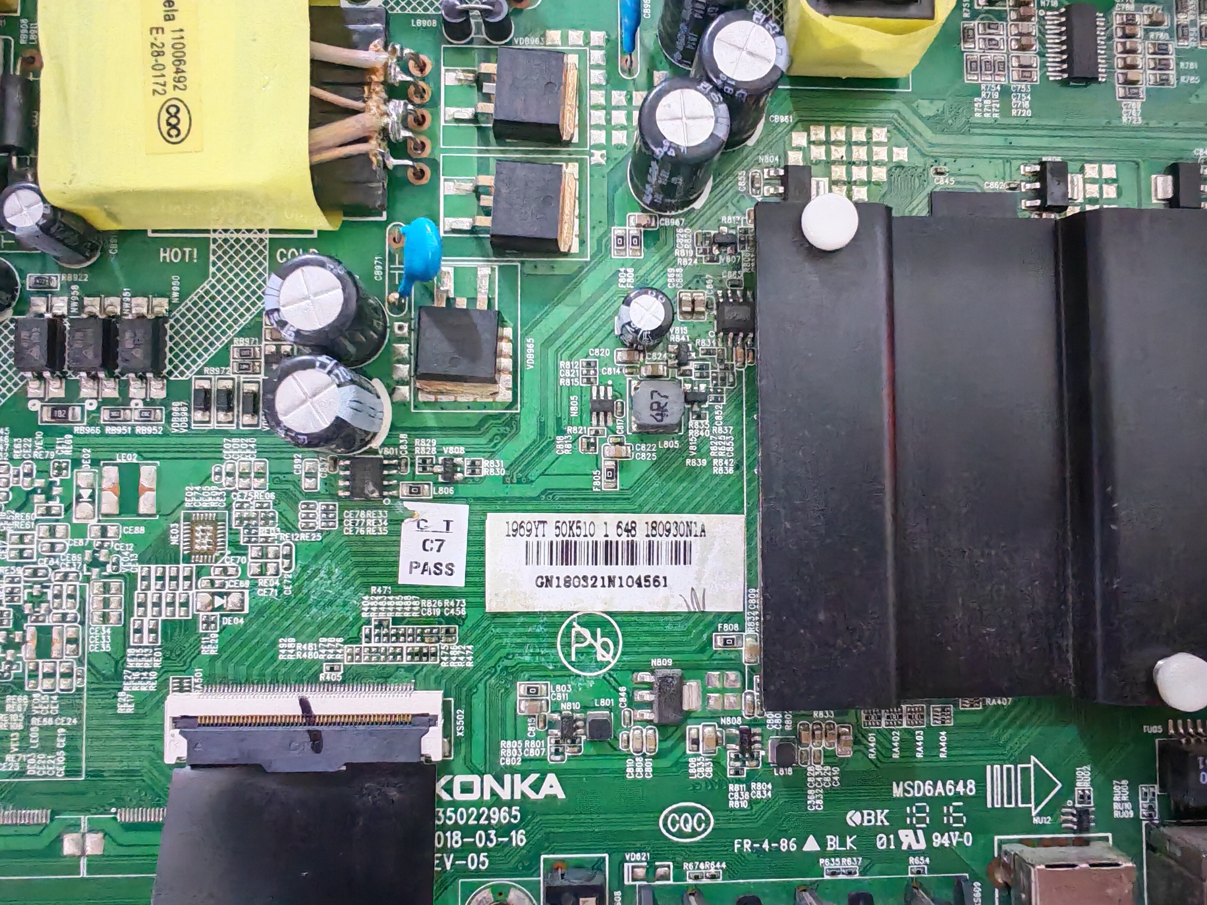康佳LED50K510/S50U 35022965主板配屏1969YT测好，8G内存！图片