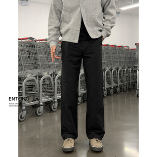 vibe户外直筒百搭长裤 Entong黑色简约速干休闲裤 美式 春装 潮 子男款
