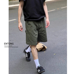 Entong伐木工装牛仔短裤男夏季外穿薄款穿搭潮牌宽松美式五分裤