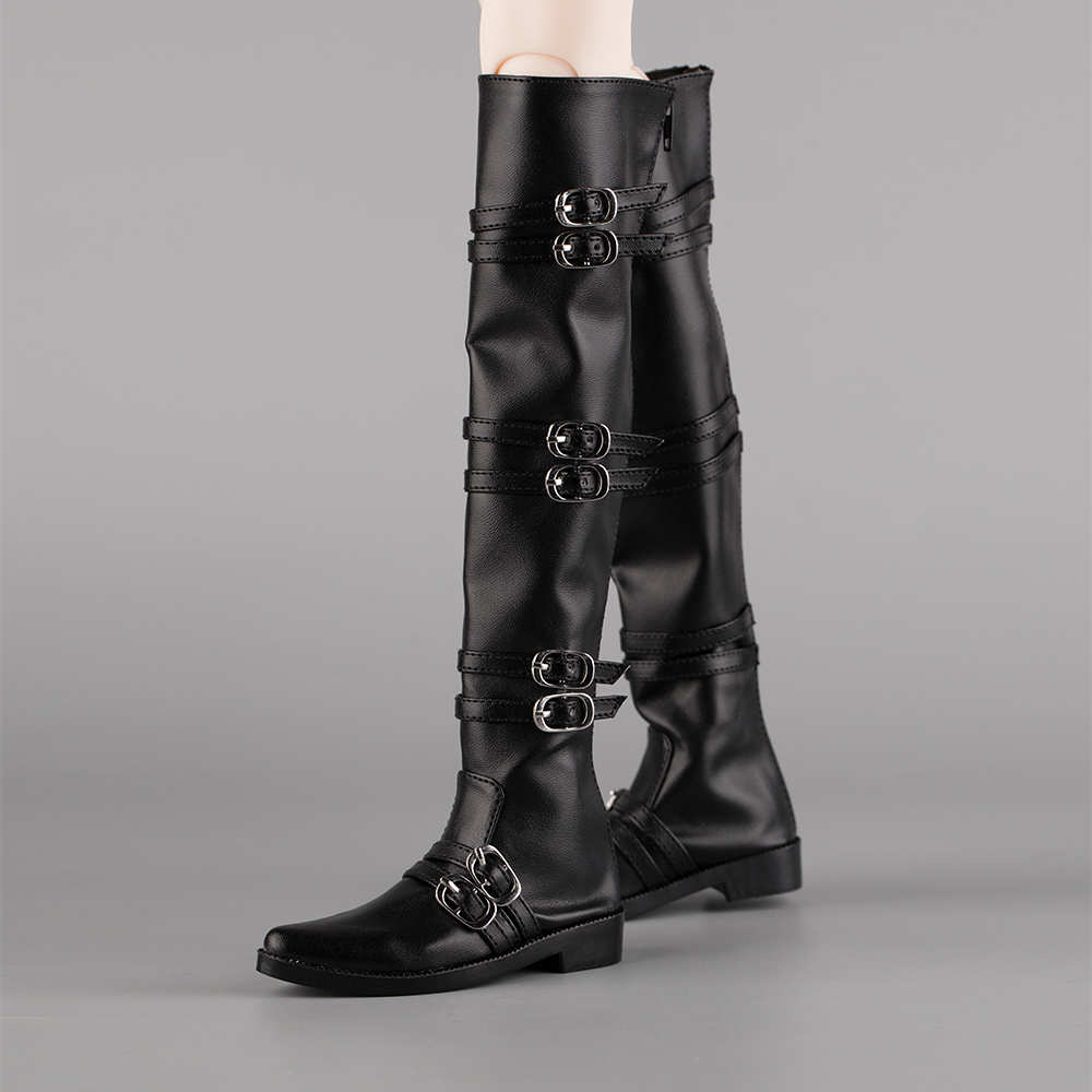 大叔BJD娃娃皮靴RD官配叔体鞋子高筒马靴长筒军靴Rshoes70-2现货