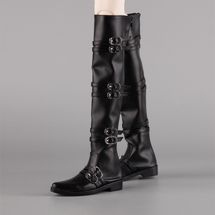 大叔BJD娃娃皮靴RD官配叔体鞋子高筒马靴长筒军靴Rshoes70-2现货