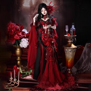 GEM莫奈的后花园BJD娃衣SD4分女装荼蘼伊甸园 斯卡莉特官服鞋假发