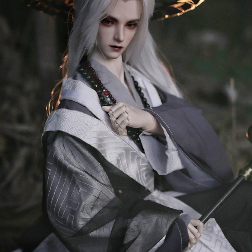 BJD娃娃古装衣服TD牧云君官配服装假发鞋子斗笠SD70大叔古风男装