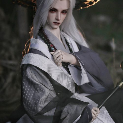 古装BJD娃娃衣服大叔假发鞋斗笠