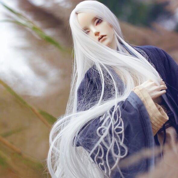 dk启苏官配bjd/sd娃娃古装衣服 大叔规格汉服古风服装六件套 假发