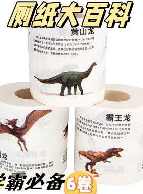 学霸厕纸百科中学科目卫生纸印花卷纸彩色恶搞卷筒纸家用纸巾手纸
