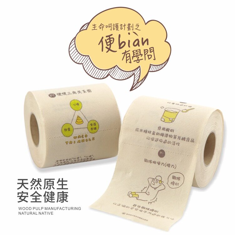 创意厕纸彩色有趣味个性卷纸便便有学问纸巾学习科普小知识原木浆