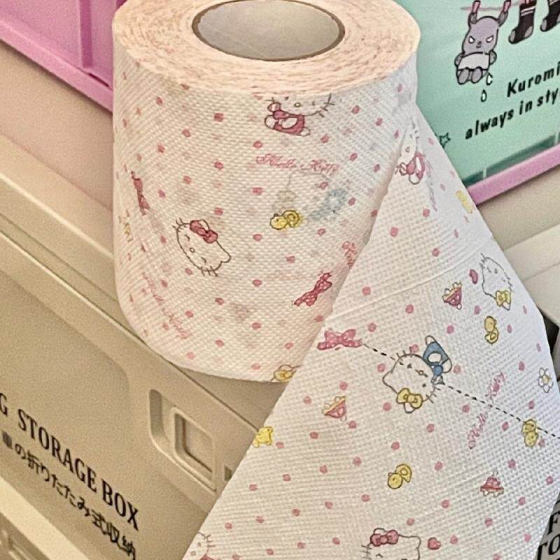 卡通Kitty可爱卫生纸印花图案ins高颜值家用学生宿舍凯蒂猫卷纸巾
