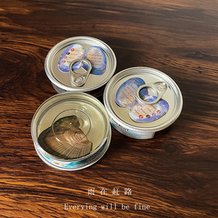 雨在赶路 创意易拉罐小蚌盲盒罐装淡水小蚌体验开珍珠蚌摆件礼物