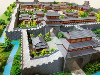 古建沙盘定制 仿古建筑地形地貌模型场景机械工业智能沙盘定制