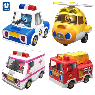 迷你特工队声光惯性变形场景车玩具消防救护警车飞机儿童男孩女孩