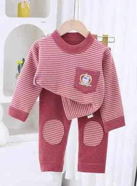 女童加厚德绒家居服日系秋冬