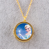 儿童怀表学生少女孩翻盖怀表项链生日礼物艾莎可来图定制男女手表